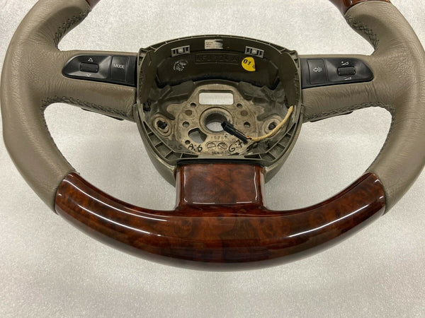 For Audi Q7 Walnut and Beige Leather Steering Wheel 2006-2015