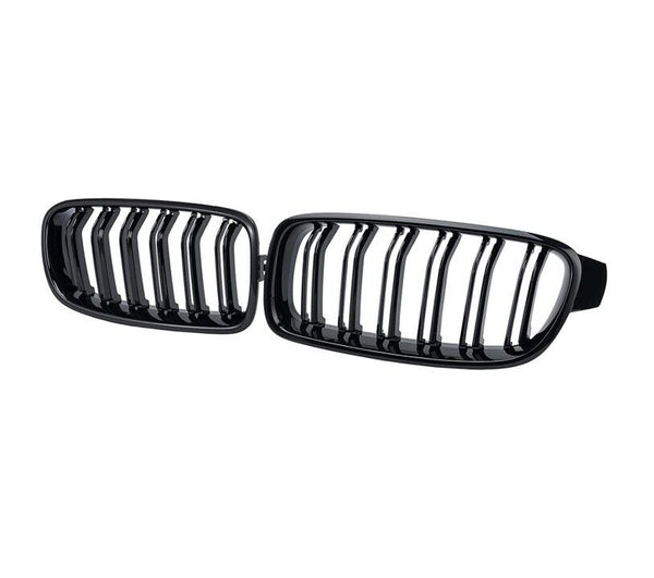 ABS Plastic Front Grills For BMW 3 Series F30 M3 Style Piano Black