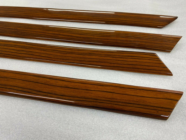 Mercedes W124 1984-1995 4 Door Sedan Compatible Zebrano Color Door Trim Set of 4 Pieces