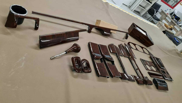 Mercedes W126 500SE 500SEL 280SEL 560SEC 500SEC (RHD) Compatible Walnut Color Wood Trim Set