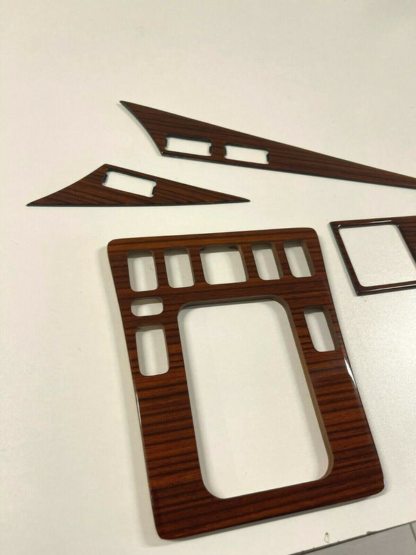 Mercedes W201 190 (LHD) Compatible Zebrano Color Interior Dash Trim + Shifter Frame 4 Pieces Set