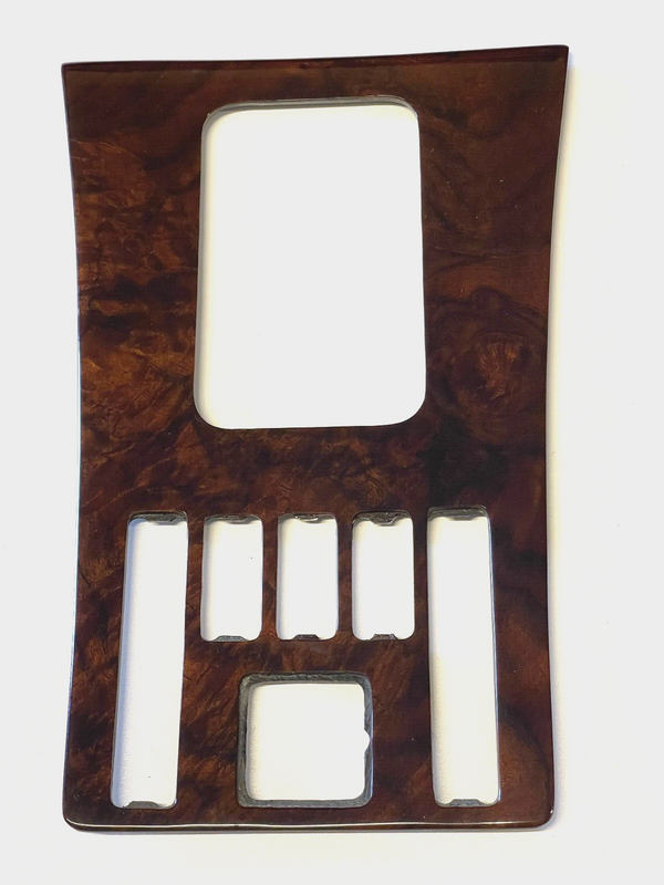 Mercedes Benz W126 C126 Compatible Burl Wood Walnut Shifter Frame Cover