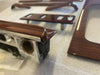 Mercedes W123 Compatible Zebrano Color Interior Wooden 7 Pieces Set