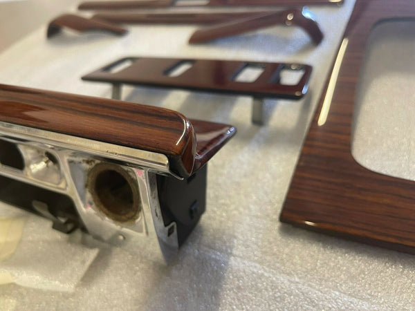 Mercedes W123 Compatible Zebrano Color Interior Wooden 7 Pieces Set