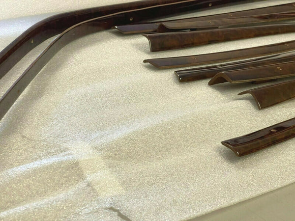 Mercedes W108 280SE Short Chasis Compatible Walnut Wood Window Trims 10 Pieces Set