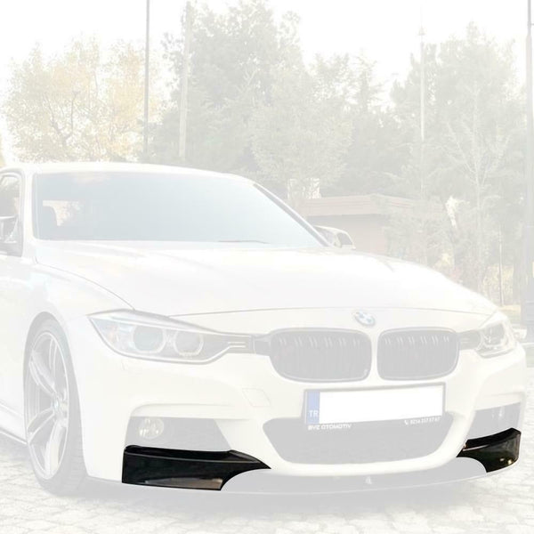 Piano Black Front Bumper Splitter Lip Flaps 2 pcs for BMW F30 3 Series 2012-2019
