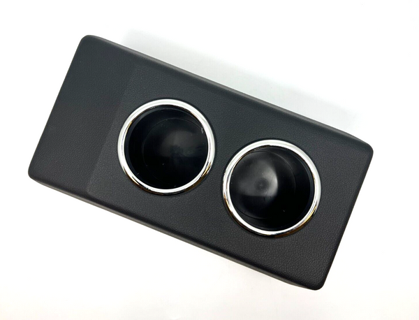 Mercedes-Benz R107 SL SLC 350 450 Compatible Center Console Cup Holder Black Leather