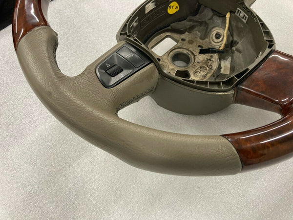 For Audi Q7 Walnut and Beige Leather Steering Wheel 2006-2015