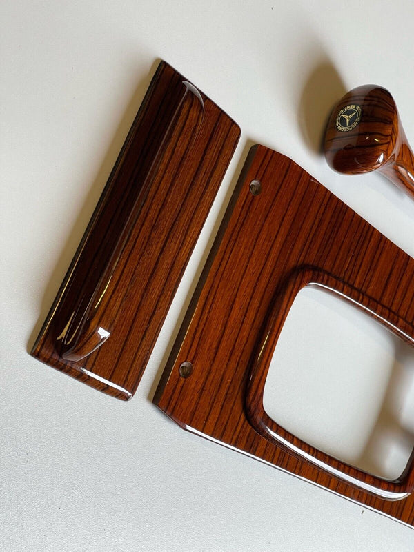 Mercedes R107 C107 W107 SL Series Compatible Zebrano Wood Trim Set