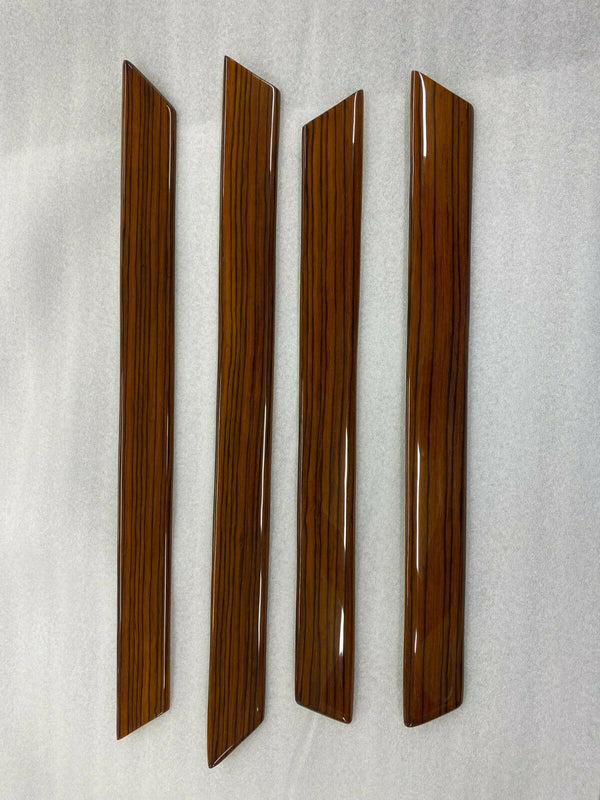 Mercedes W124 1984-1995 4 Door Sedan Compatible Zebrano Color Door Trim Set of 4 Pieces