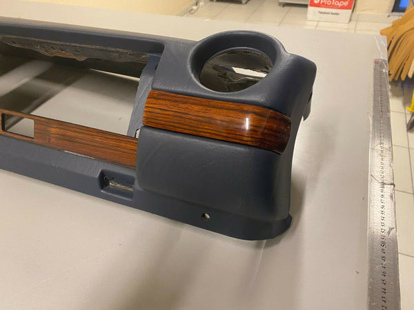 Rare Mercedes-Benz W123 Complete Top Dashboard with Wood Trims Dark Blue