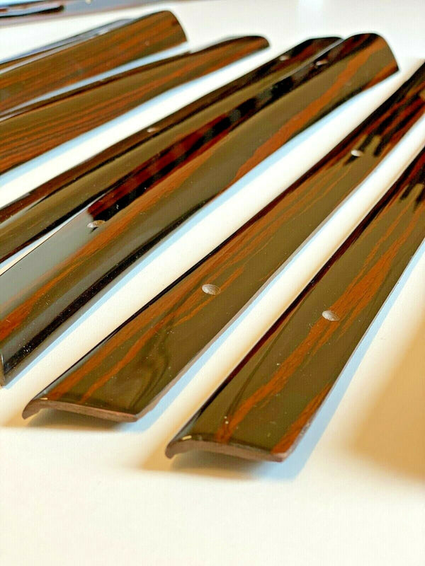 Mercedes W108 280SE Short Chasis Compatible Ebony Color Wood Windows Trims 10 Pieces Set