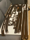 Mercedes 6.3 LONG W108 280SEL W109 Compatible Ebony color Wood Trims Dashboard Set 16 Pieces