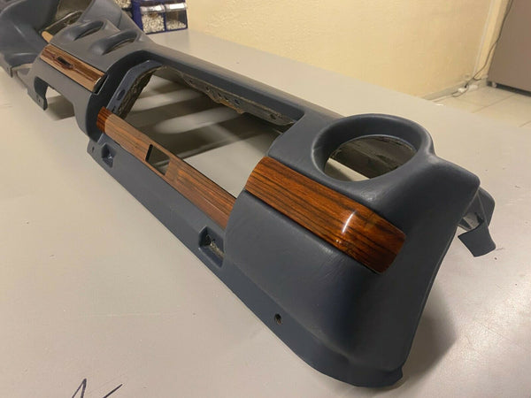 Rare Mercedes-Benz W123 Complete Top Dashboard with Wood Trims Dark Blue