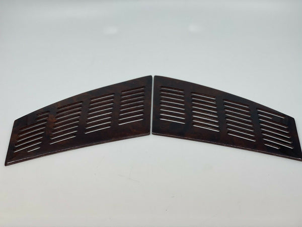 Mercedes W126 C126 Compatible Walnut Color Dash Speaker Cap Covers 2 Pieces