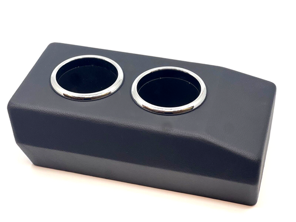 Mercedes-Benz R107 SL SLC 350 450 Compatible Center Console Cup Holder Black Leather