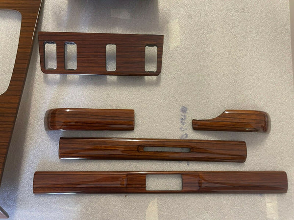 Mercedes W123 Compatible Zebrano Color Interior Wooden 7 Pieces Set
