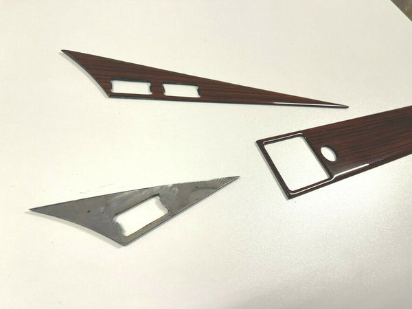 Mercedes W201 190 (LHD) Compatible Zebrano Color Interior Dash Trim + Shifter Frame 4 Pieces Set