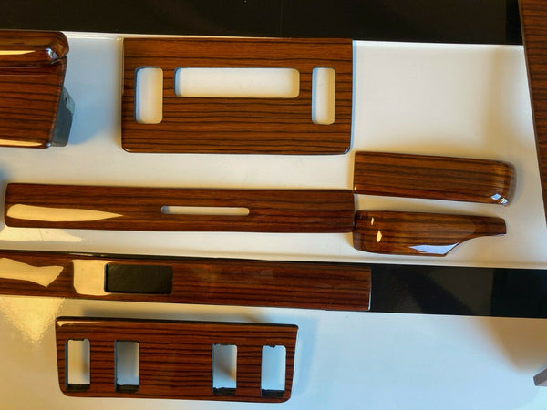 Mercedes W123 Compatible Zebrano Color Wood Complete Interior 11 Pieces Set