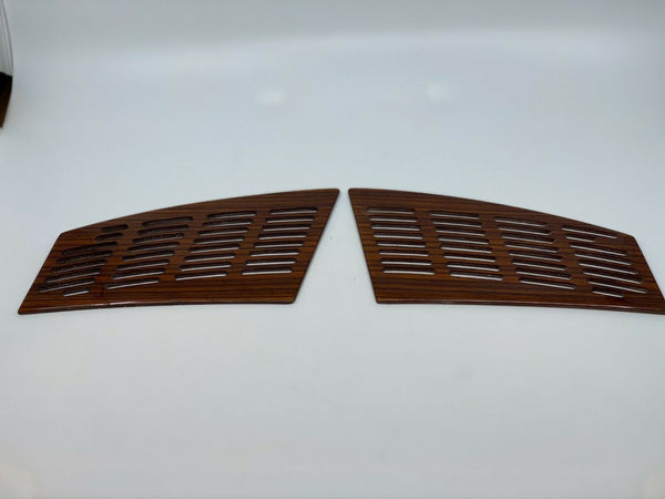 Mercedes W126 C126 Compatible Zebrano Color Dash Speaker Cap Covers 2 Pieces