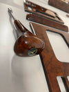 Mercedes W126 Compatible Walnut Color Wood AC Panel + Shifter Frame + Ashtray + Shift Knob