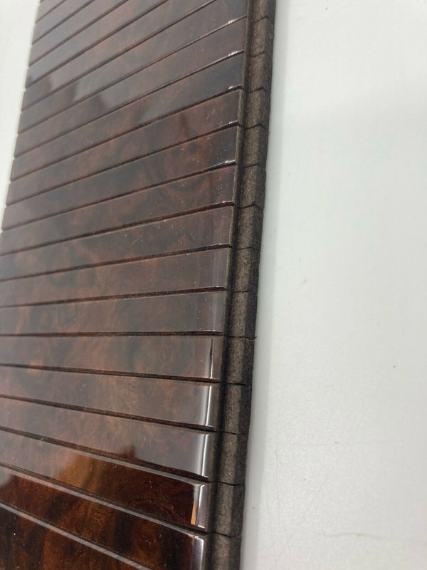 Mercedes W124 Compatible Walnut Color Sliding Wood Rollup Center Console Storage Box