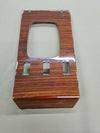 Mercedes R107 Compatible Zebrano Color Shifter Frame Center Cover 3 Buttons