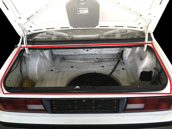BMW E30 Sedan Compatible Doors Weatherstrip, Trunk Rubber, Windshield Seals 8 pcs