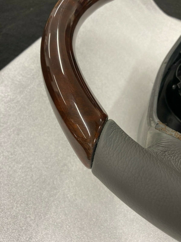 For Mercedes W208 CLK Facelift Gray Walnut Veneer Steering Wheel 2000-2003