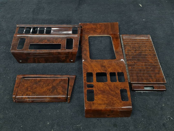 Mercedes W124 Compatible Walnut Color Panel + Shifter Frame + Rollup Cover + Ashtray