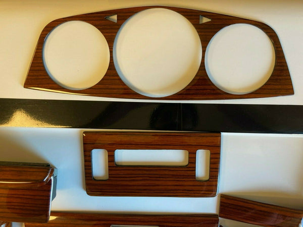 Mercedes W123 Compatible Zebrano Color Wood Complete Interior 11 Pieces Set