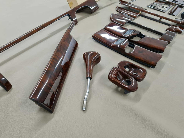 Mercedes W126 500SE 500SEL 280SEL 560SEC 500SEC (RHD) Compatible Walnut Color Wood Trim Set