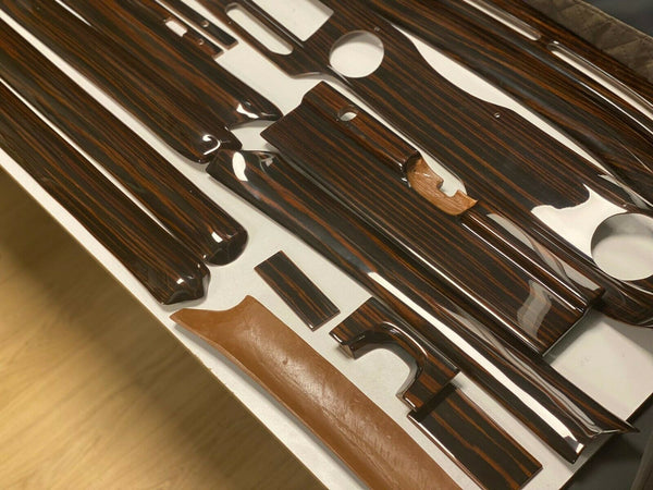 Mercedes 6.3 LONG W108 280SEL W109 Compatible Ebony color Wood Trims Dashboard Set 16 Pieces