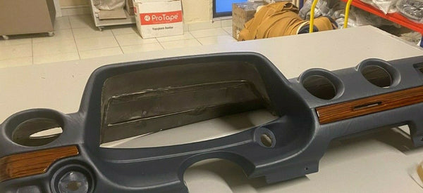 Rare Mercedes-Benz W123 Complete Top Dashboard with Wood Trims Dark Blue