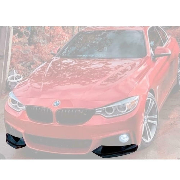Piano Black Front Bumper Splitter Lip Flaps 2 pcs for BMW F36 4 Series 2013-2019