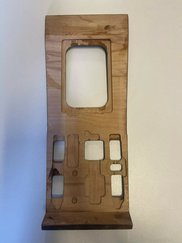 Mercedes W124 Compatible Burl Wood Zebrano Shifter Frame Panel Console