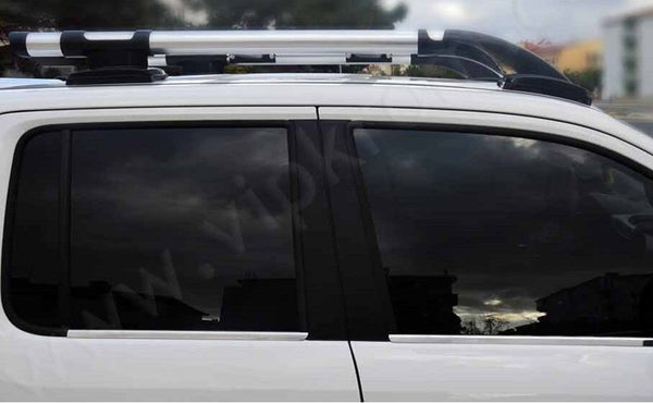 For Mitshubishi Triton L200 Roof Rack Cross Bar Set Shark Style 2006-15 Black