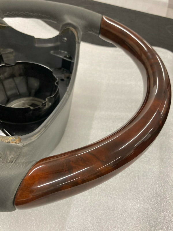 For Mercedes W208 CLK Facelift Gray Walnut Veneer Steering Wheel 2000-2003