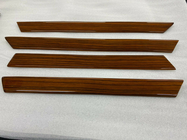 Mercedes W124 1984-1995 Compatible Zebrano Color Door Trims + Climate Panel + Ashtray Set