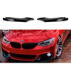 Piano Black Front Bumper Splitter Lip Flaps 2 pcs for BMW F32 4 Series 2013-2019