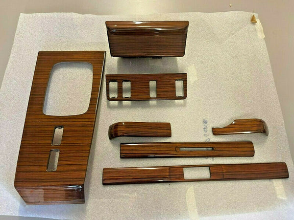 Mercedes W123 Compatible Zebrano Color Interior Wooden 7 Pieces Set