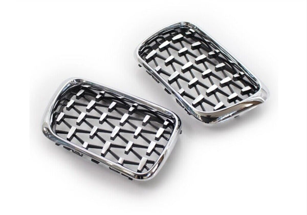 ABS Plastic Front Grills For BMW 3 Series E36 Diamond Chrome