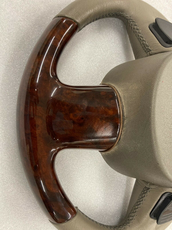 For Audi Q7 Walnut and Beige Leather Steering Wheel 2006-2015