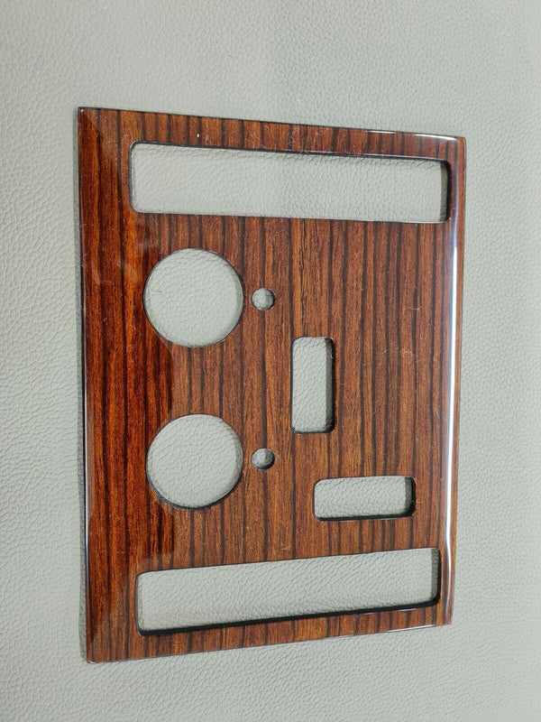 Mercedes R107 Compatible Zebrano Color AC Control Panel + Shifter Frame 3 Buttons