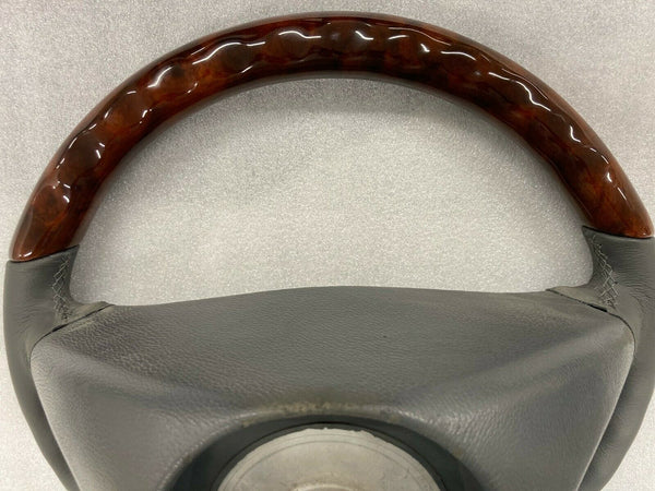 For Mercedes W208 CLK Facelift Gray Walnut Veneer Steering Wheel 2000-2003