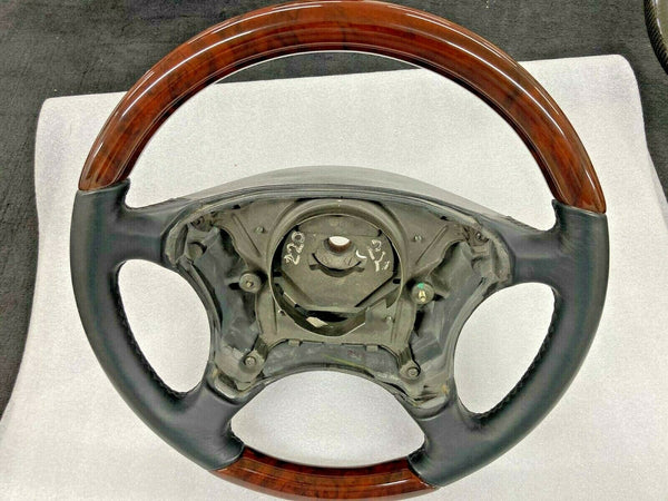 Mercedes W220 S Class Walnut Veneer Steering Wheel 1999-2005
