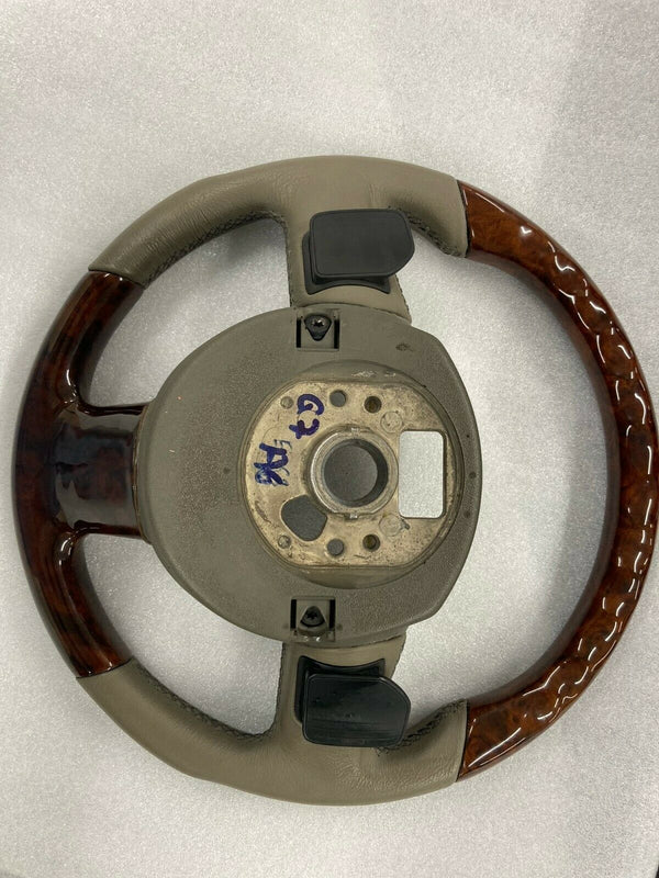 For Audi Q7 Walnut and Beige Leather Steering Wheel 2006-2015