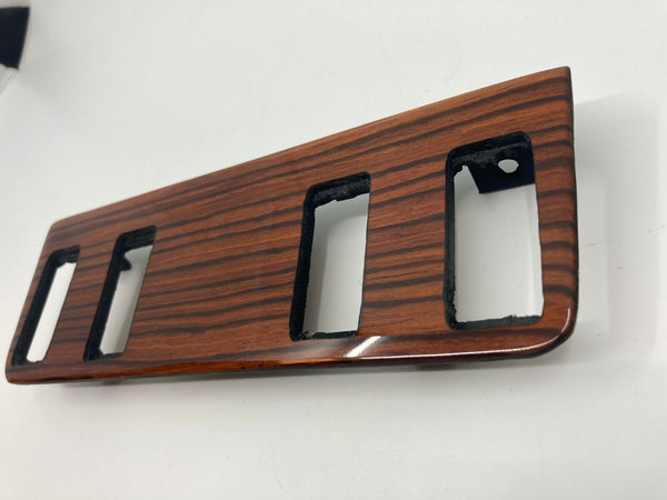 Mercedes W123 C123 Compatible Zebrano Color Burl Wood 4 Buttons Switch Panel Trim