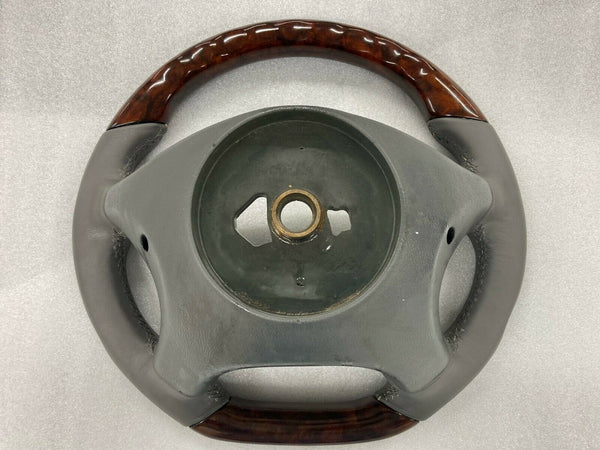 For Mercedes W203 C Class AMG Gray Walnut Veneer Steering Wheel 2001-2007