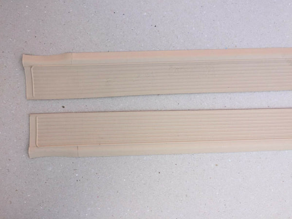 Pair Rubber Door Sill Cover Protection For Mercedes-Benz R107 C107 W107 SL Class - Cream 1076860180 1076860280